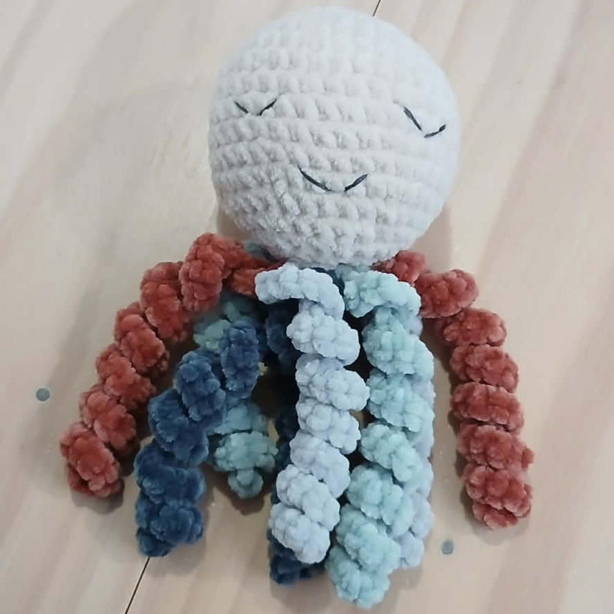 Crochet Multi Coloured Octopus