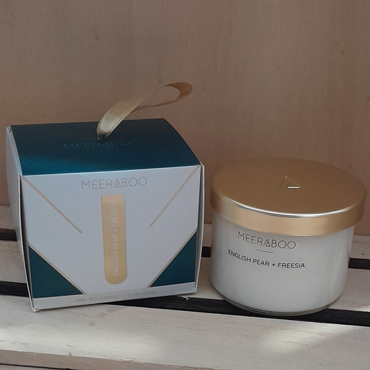 English Pear + Freesia Gold Lid Soy Candle