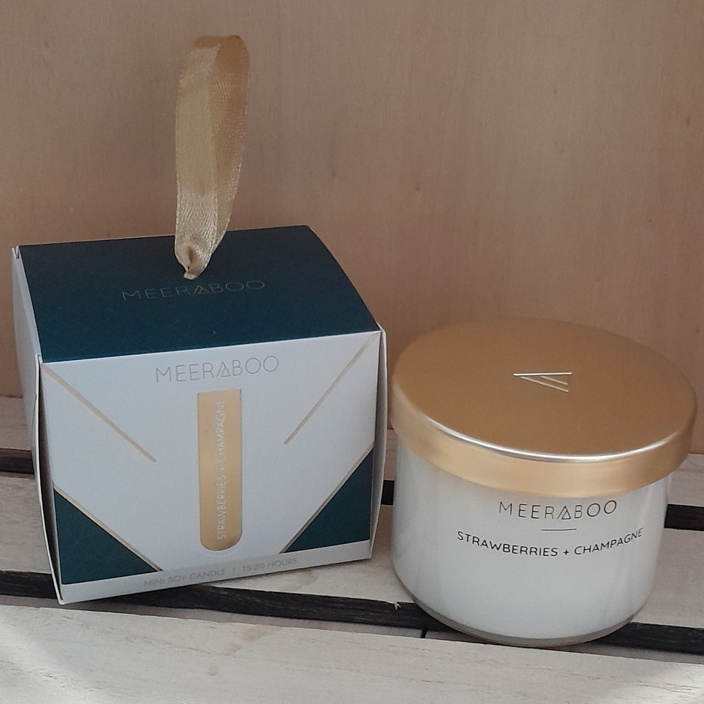 Strawberries + Champagne Gold Lid Soy Candle