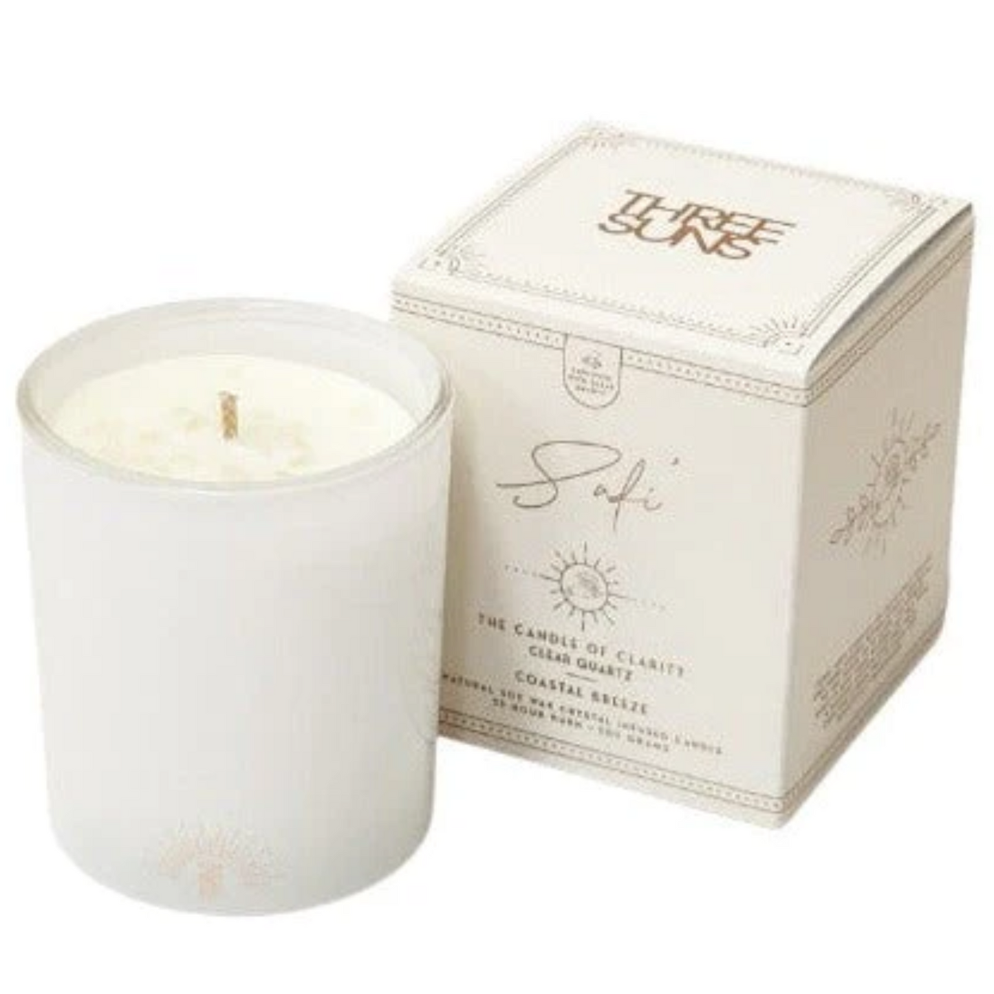 Safi | Crystal Infused Candle of Clarity | Coastal Breeze