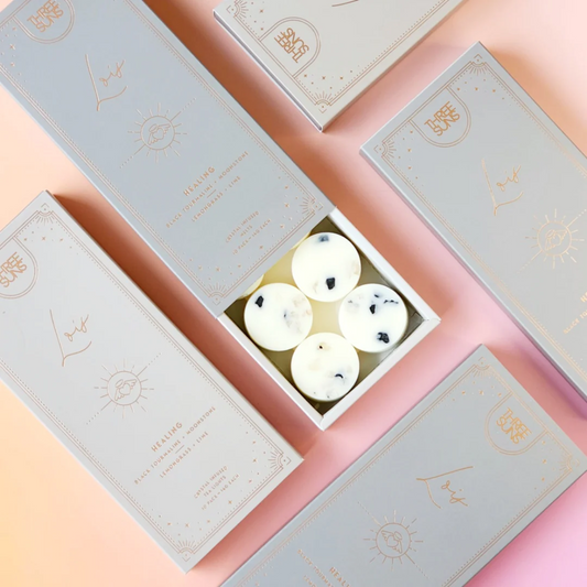 Crystal Infused Soy Wax Melts Box | Lois | Lemongrass & Lime