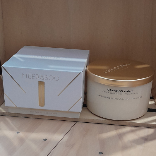 Oakwood + Malt Gold Lid Soy Candle