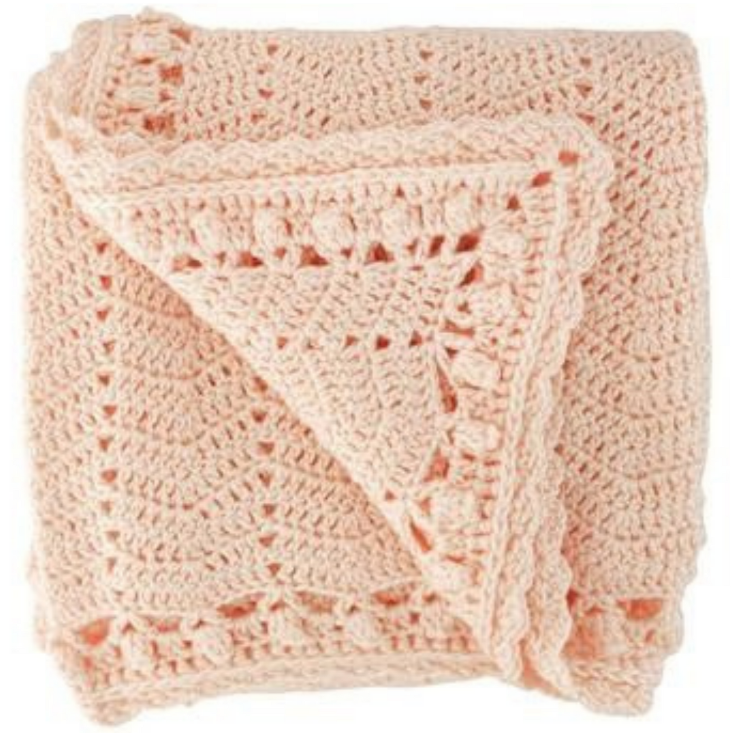 Crochet Baby Blanket Peach