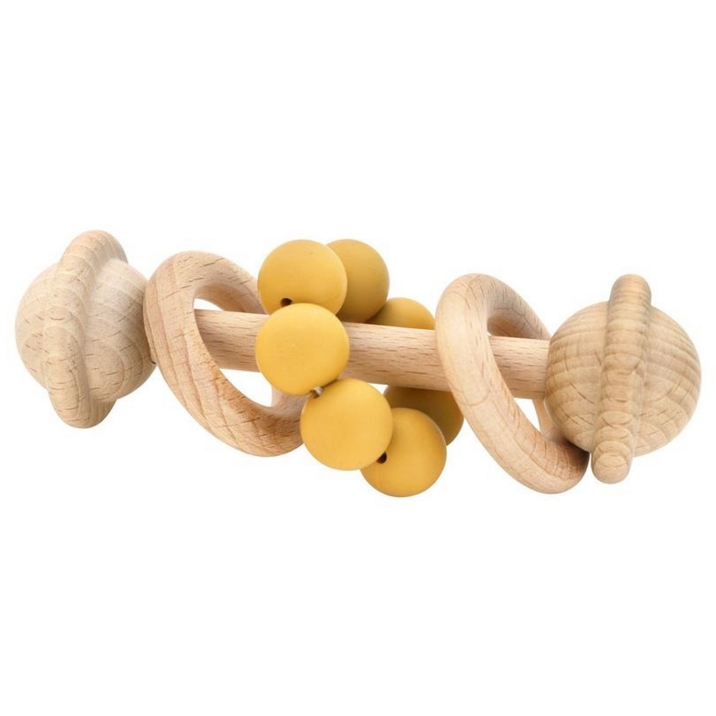 Eco-Friendly Rattle Teether Toy Turmeric
